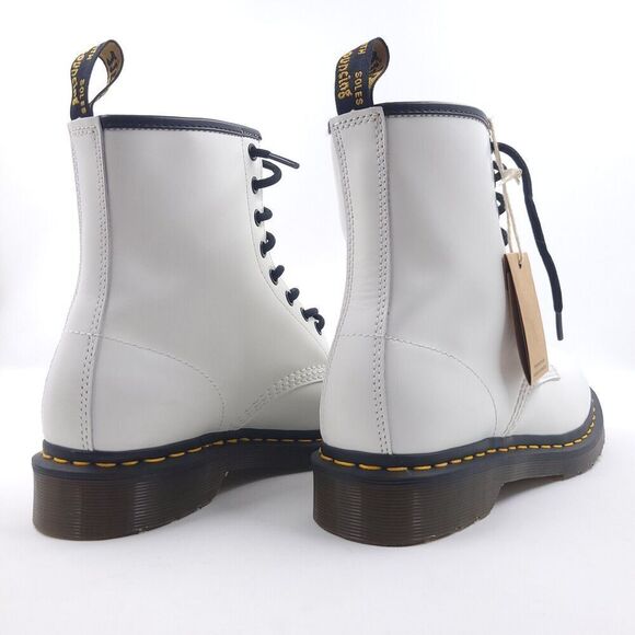 Dr Martens 1460 White Smooth Standard Fit Womens 8 Lace Up Boot Shoes 11821100 - Picture 5 of 14